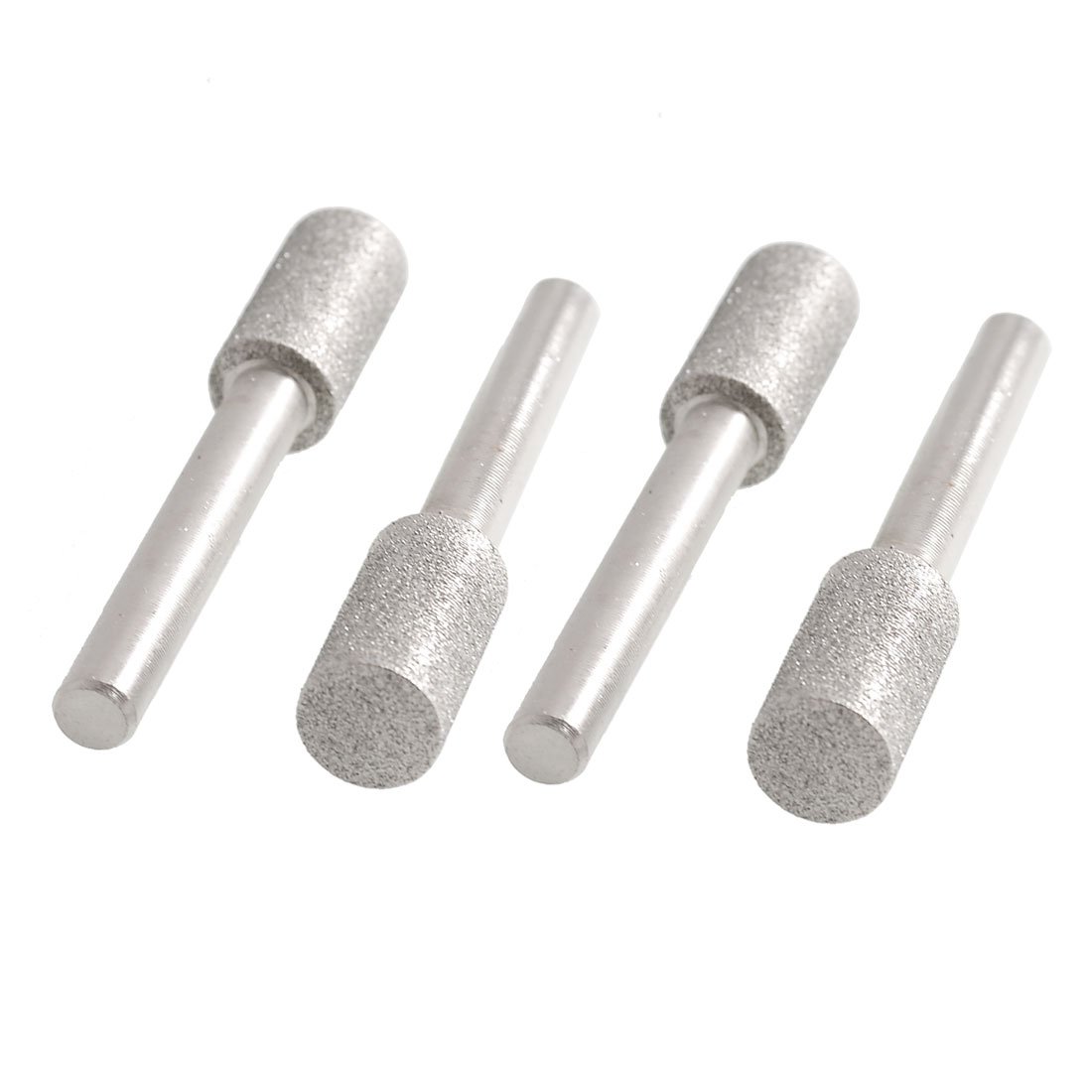Sourcingmap 4 Pcs 6mm Shank 10mm Cylindrical Head Diamond Mounted Points