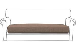 Easy-Going Stretch Cushion Cover Sofa Cushion Furniture Protector Sofa Seat Sofa slipcover Sofa Cover Soft Flexibility with Elastic Bottom(Sofa Cushion, Camel)