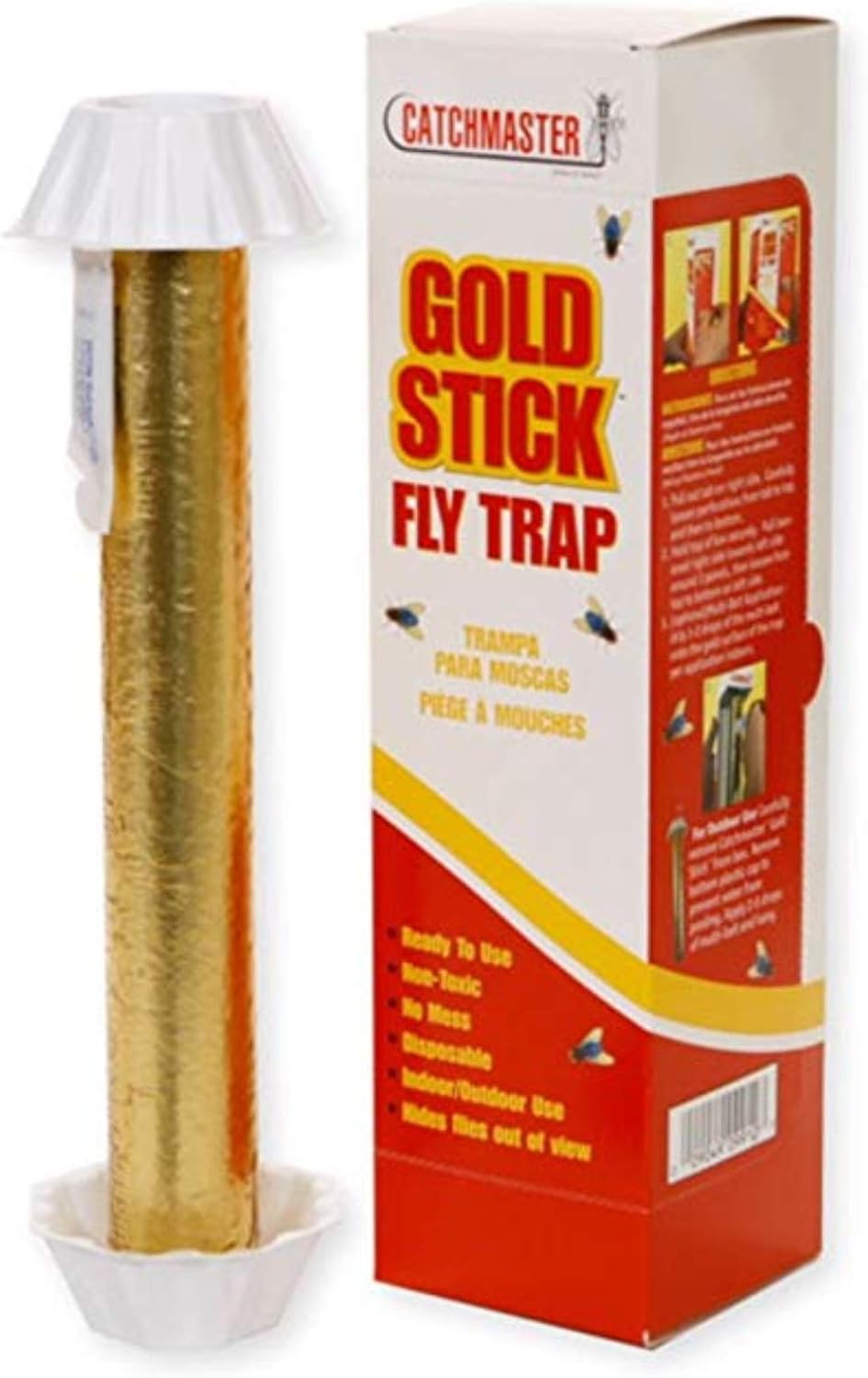 Gold Stick Fly Trap with Attractant for Indoor and Outdoor Use (3