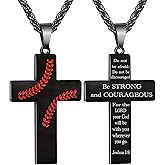 Nfyxcaz Baseball Necklace Cross Necklace For Son Christmas Birthday Gifts For Christian Inspirational Bible Verse Quote Religious Gift