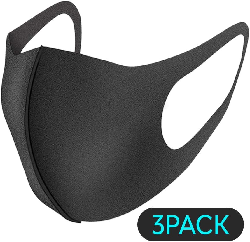 3PCS Fashion Face Mask, Washable & Reusable Face Mask, Kpop Fashion Mask, Kpop Face Mask, Fashion Black Mask for Men & Women