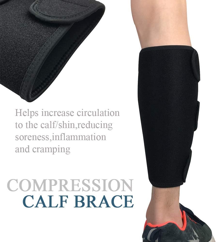 HOPEFORTH Calf Brace Adjustable 2 Pack Shin Splint Support Sleeve Leg Compression Wrap for Torn Calf Muscle, Strain, Sprain, Pain Relief, Tennis Leg,Injury,Best Lower Leg Brace for Men and Women: Industrial & Scientific