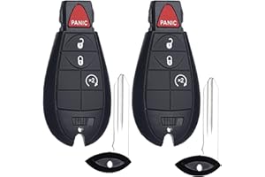 SUPALAND Key Fob FOBIK Keyless Entry Remote Start Control Replacement Fits for Dodge Ram 1500 2500 3500 HD 2013 2014 2015 2016 2017 2018 2019 2020 2021 GQ4-53T 56046955 AG 4 Button Pack of 2