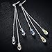 DESIMTION Gifts for Wife Sterling Silver Dangling Dangle Earrings for Women Crystals form Swarovski