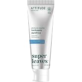 Attitude Hydroxyapatite Toothpaste with Fluoride, Whitening, 4.2 Oz | EWG Verified, Anti-Cavity Protection, Peppermint, Helps Remove Surface Stains, Silica Polisher, Plant &amp; Mineral Based, Vegan