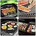 BBQ Grill Mat,Set of 2 Nonstick Grill Mats, Barbecue Utensil for Gas, Charcoal, Electric Grill - 15.75 x 13 Inch
