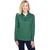 Team 365 Ladies' Zone Sonic Heather Performance Quarter-Zip S SP FOREST HTHR