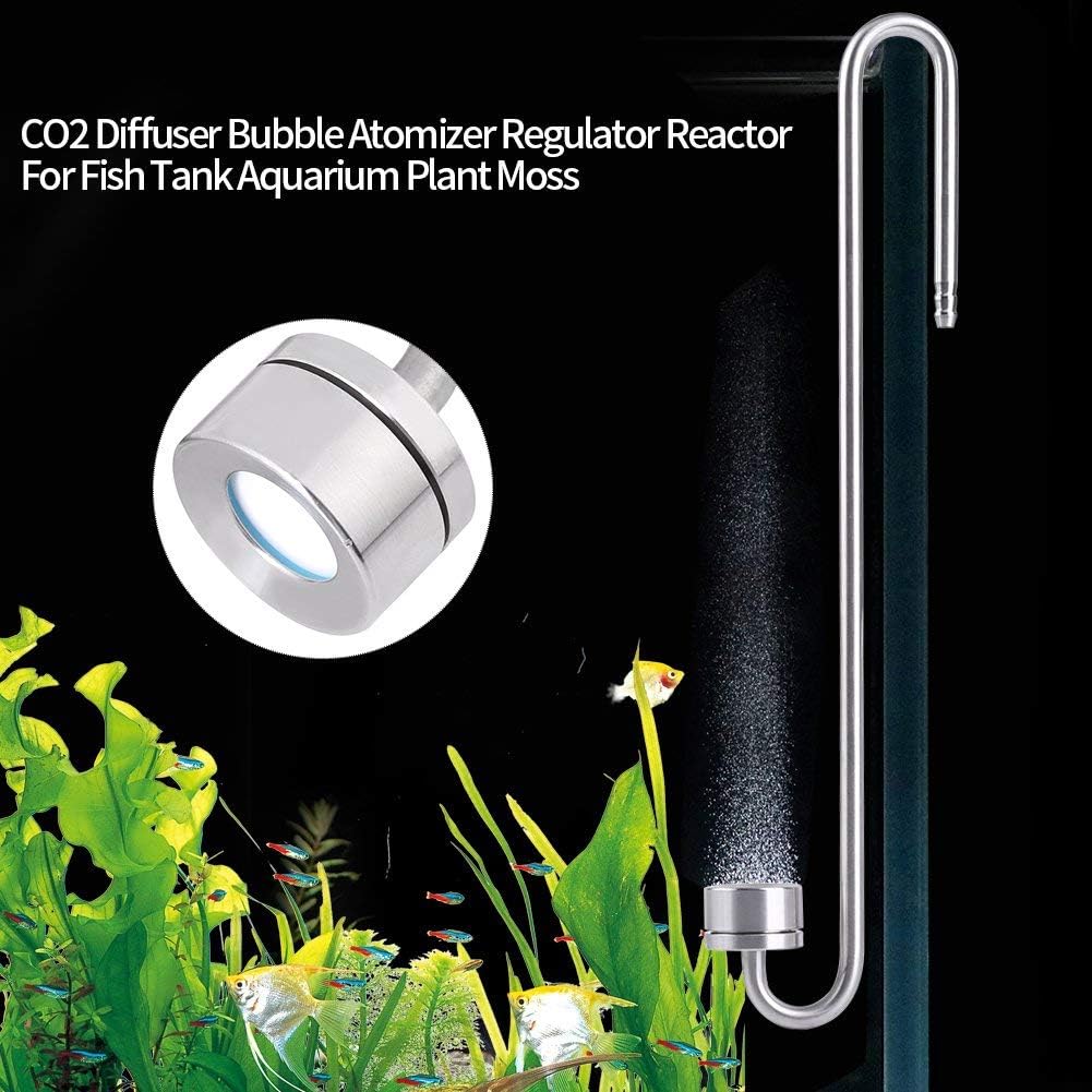CO2 Atomizer Stainless Steel Long Straight Tunnel Carbon Dioxide Diffuser Atomiser for Aquarium Plants Marine Fish Tanks (300 mm) - Image 5