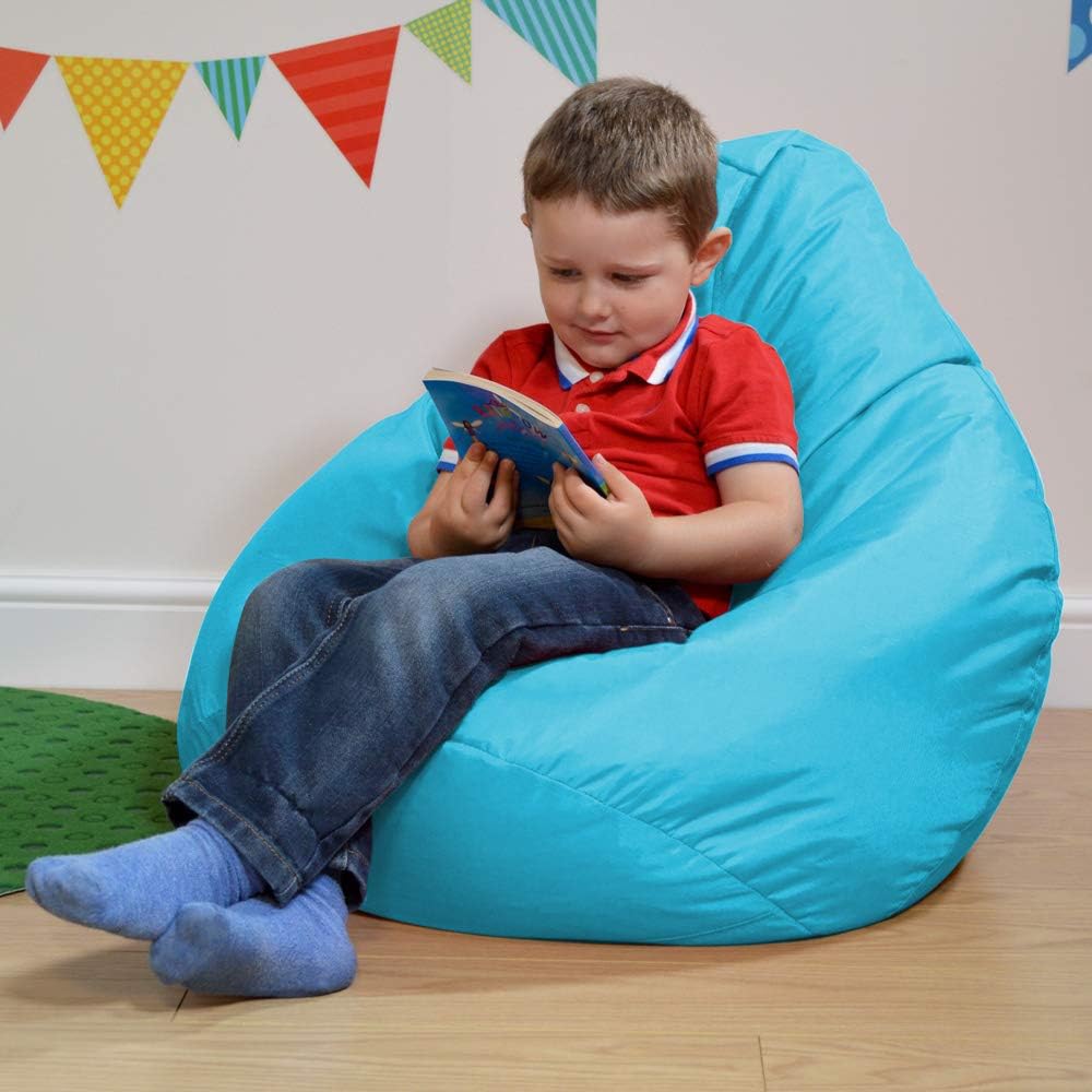 Bean Bag Bazaar Dalton Kids Bean Bag, Aqua, Water Resistant - Image 5
