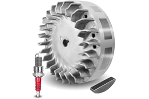 BOQNZN Billet Aluminum Flywheel 10krpm for Predator 212 Non Hemi 224cc & New Ghost 212cc Engine, Upgrade Lightweight Flywheel Fits for Honda GX200 Clone 196cc BSP Tilly with Key & Spark Plug