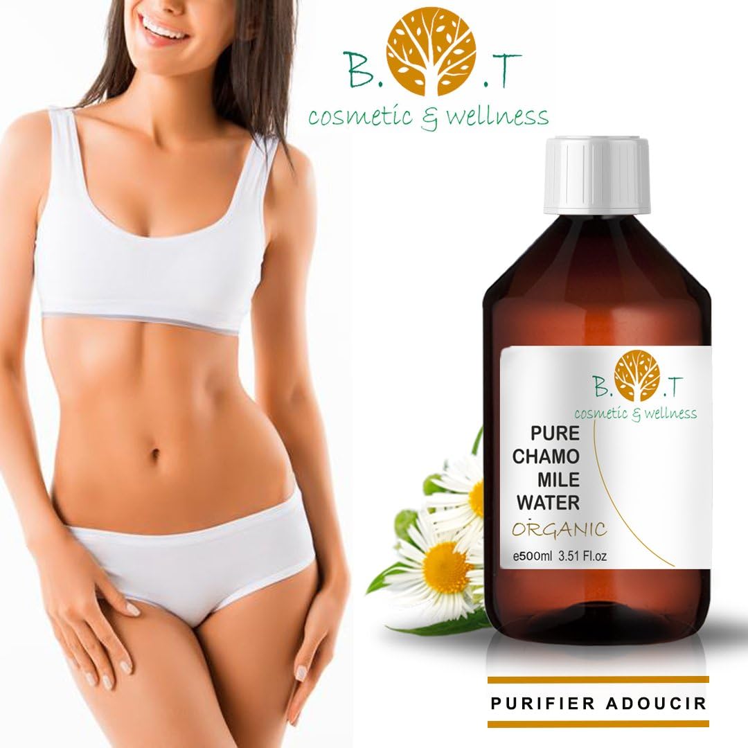 B.O.T. Cosmetics & Wellness - 100% Pure Organic Chamomile Hydrolat Floral Water 500 ml, Klar, 500 ml (Pack of 1) - Image 4