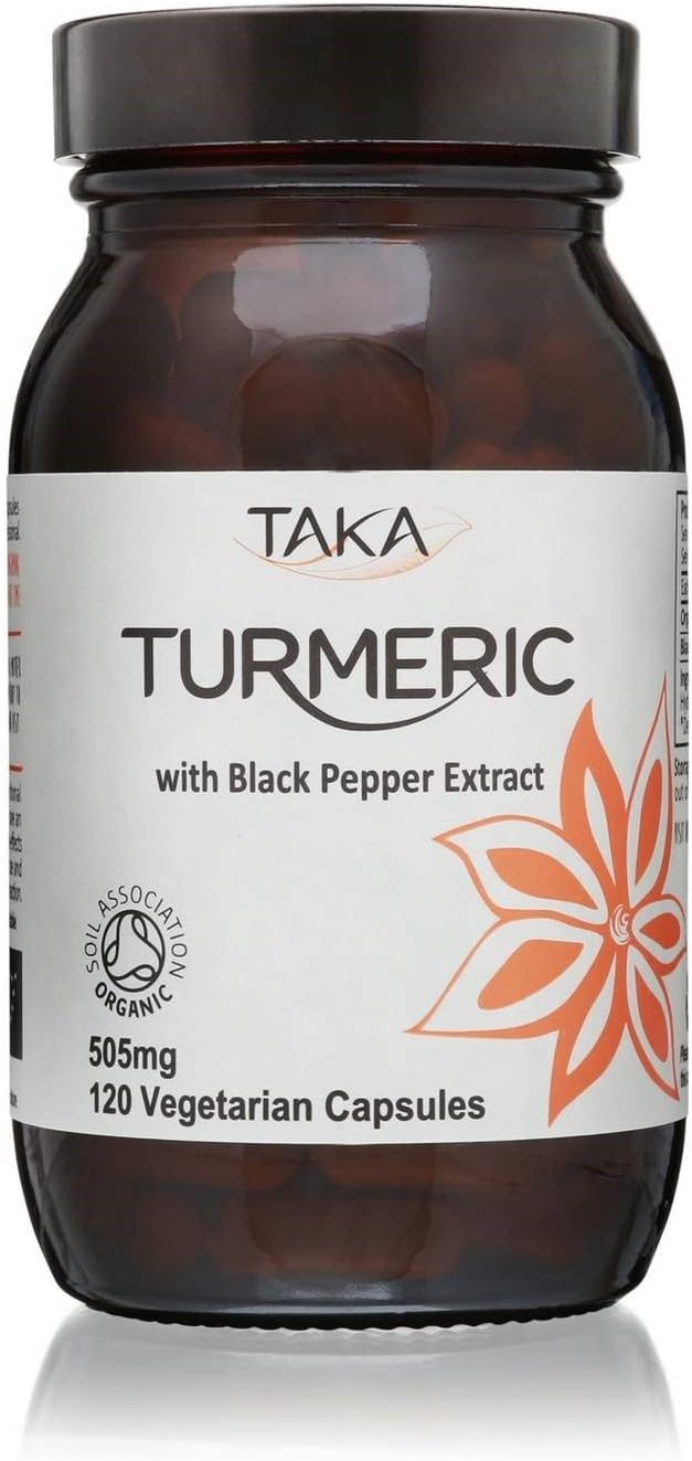 Taka Turmeric 500mg Turmeric and Black Pepper Extract 120 Capsules