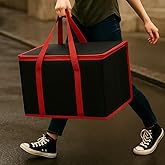 musbus 2 Pack Jumbo Chillout Thermal Tote, Foldable Insulated & Reusable Food Delivery Bag for Groceries, Potlucks, Sundries & More Cooler Bag Insulated Grocery Bags Large Freezer Shopping