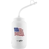 Pro Impact Squeezable Water Bottle Bendable Long Straw - LDPE BPA Free Plastic - Hydration for Baseball Hockey Gym MMA Yoga Boxing Cycling Softball Football Lacrosse (35.5 Oz.)