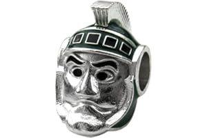 Stone Armory Michigan State Charm - MSU Sparty Mascot Bead - Hypoallergenic Stainless Steel Charms - Michigan State Gifts for Women
