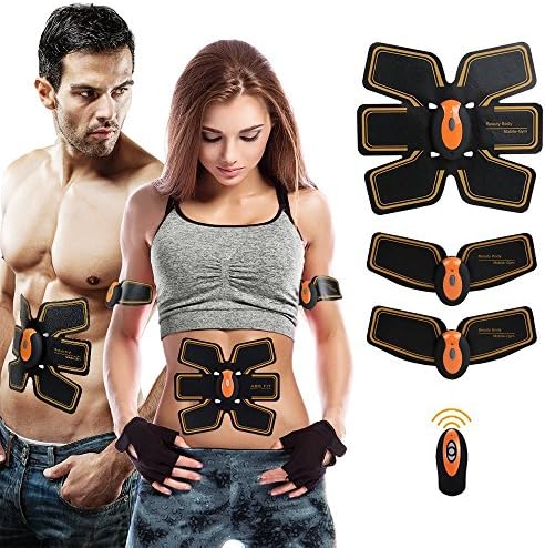 [New Version 2018] Abs Muscle Trainer Abdominal Toning Belt Abs Toner Abdominal Body Muscle Trainer Wireless Abs Fit Training Gear for Abdomen/Arm/Thigh/Waist Support for Men and Women