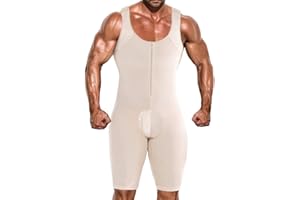 NonEcho Men Shapewear Tummy Control Full Body Shaper Slimming Bodysuit Plus Size