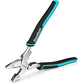 DURATECH 9.5 INCH High Leverage Linemans Pliers, Heavy Duty Side Cutters, Linesman Pliers for Wire Cutting, Crimping