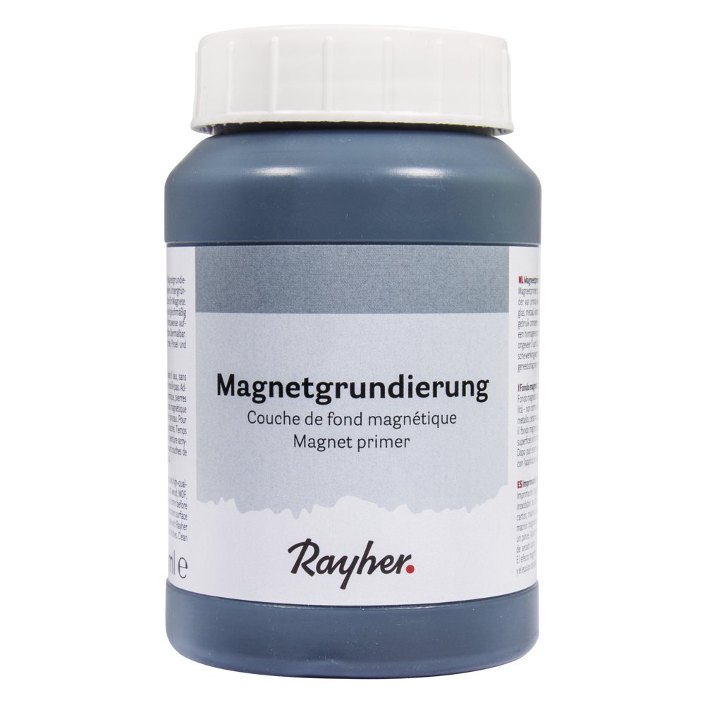 Rayher Magnetic Paint Primer for Magnetic Wall, Wood, and More Surfaces, Paint for DIY Magnetic Memo Board, 250ml, 3881100