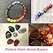 JIC Gem Chakra Healing Stones Set - 7 Piece Assorted Polished Gemstones with Stone Bracelet Balance Polished Energy Yoga and Gifts