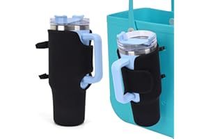 Raymall Cup Holder for Bogg Bag Fit Stanley Cup 40oz/30oz, Compatible with L/XL Simple Modern and Baby/XL Bogg Bag Cup Holder Attachment Accessories Black