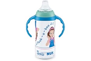 NUK Learner Cup, Ms. Rachel, 10 oz (300 mL), 8+ Months, 1 Pack – Soft Spout, Easy-Grip Handles, BPA Free, Spill Proof Transit