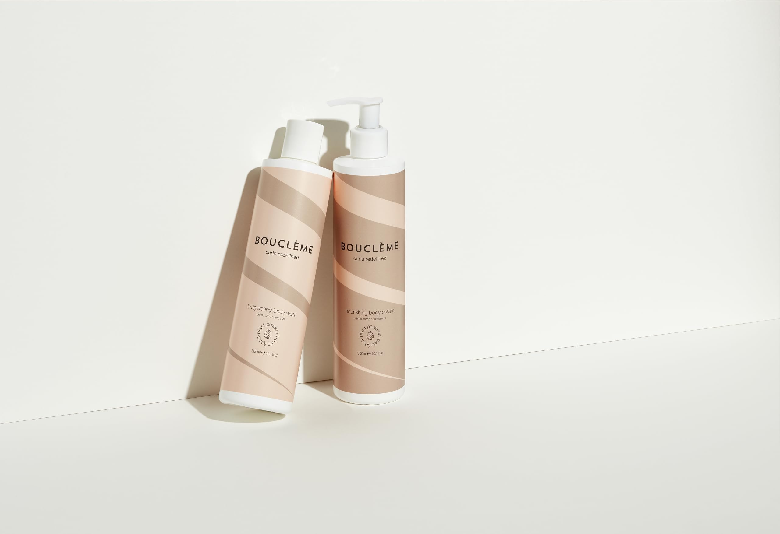 Bouclème Bodycare Duo Set - Nourishing Vegan Body Cream And Invigorating Vegan Body Wash Set - Smooth Hydrating Refreshing Skin - Cruelty-Free and Plant Powered - 2 x 300ml