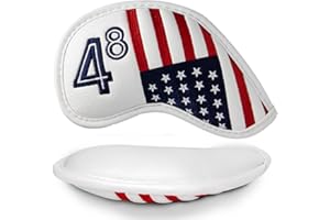 WTLJQQY 1pc Golf Wedge Cover or Set US Flag Iron Wedge Head Covers 52 56 60 Wedge Covers, PU Leather Golf Iron Covers Head Covers for Men Golfers