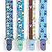 Premium Quality Baby Pacifier Clip (4 Pack) for Boys and Girls! . Fun and Cute ,Extra Safe, Double-sided Baby Pacifier Leash Designs.