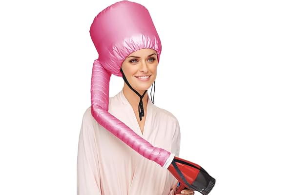Beautyours Soft Portable Hair Dryer Bonnet Attachment Diffuser Drying Cap Blow Dryer Hat for Hair Dryer Styling Fast Drying,