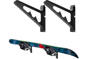 Poskad Snowboard Wall Mount Display Rack,Adjustable Storage Layers Space Saving Design,Home and Garage SKi Board Storage.