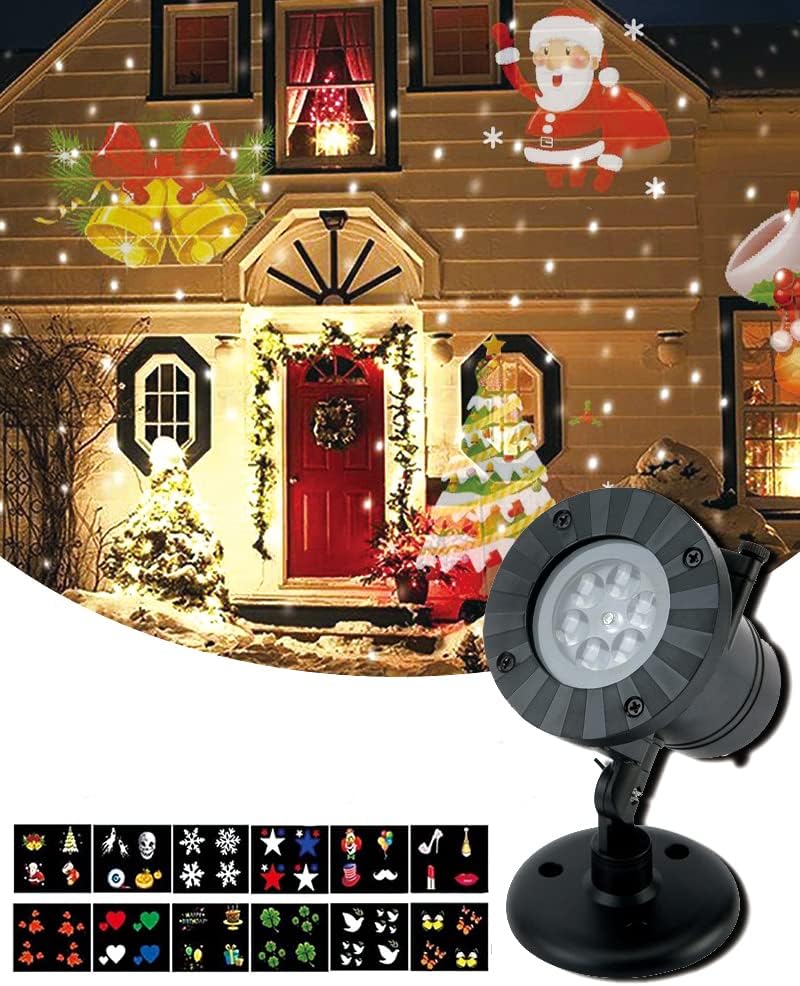 TEDD Waterproof LED Projector Light 12 Lenses Xmas Halloween Garden Party