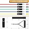 Image 3 - VEICK Resistance Bands Set,Workout Bands,Exercise Bands,5 Tube Fitness Bands with Door Anchor,Handles,Portable Bag,Legs Ankle Straps for Musle Training, Physical Therapy, Shape Body,Home Workouts