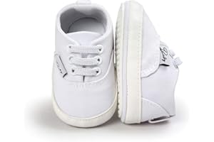 OHSOFY Morbido Infant Baby Boys Girls Canvas Sneaker Toddler Slip On Anti Skid Newborn First Walkers Candy Shoes for 0-18 Months