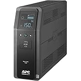 APC UPS Battery Backup & Surge Protector, 1500VA Backup Battery Power Supply with LCD, AVR, BN1500M2-CAR (Renewed)