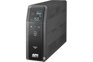 APC UPS Battery Backup & Surge Protector, 1500VA Backup Battery Power Supply with LCD, AVR, BN1500M2-CAR (Renewed)