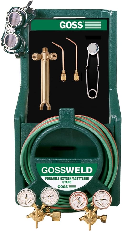 Goss Ka-725-M12P Welding and Brazing HVAC Torch Tool Kit with Stand for"Mc" Acetylene Tanks