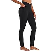 Sunzel Butt Lifting Scrunch Leggings for Women with Pockets No Front Seam Crossover Workout Booty Yoga Pants Tummy Control