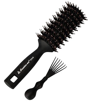 Amazon Com Natural Boar Bristle Hair Brush Sefone Black Anti