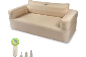 喜马拉雅 Inflatable Couch for Camping Inflatable Sofa with 120V Electric Air Pump -1000D Oxford -3-Layer Design -880lb Weight Capacity Camping Accessories (Double)