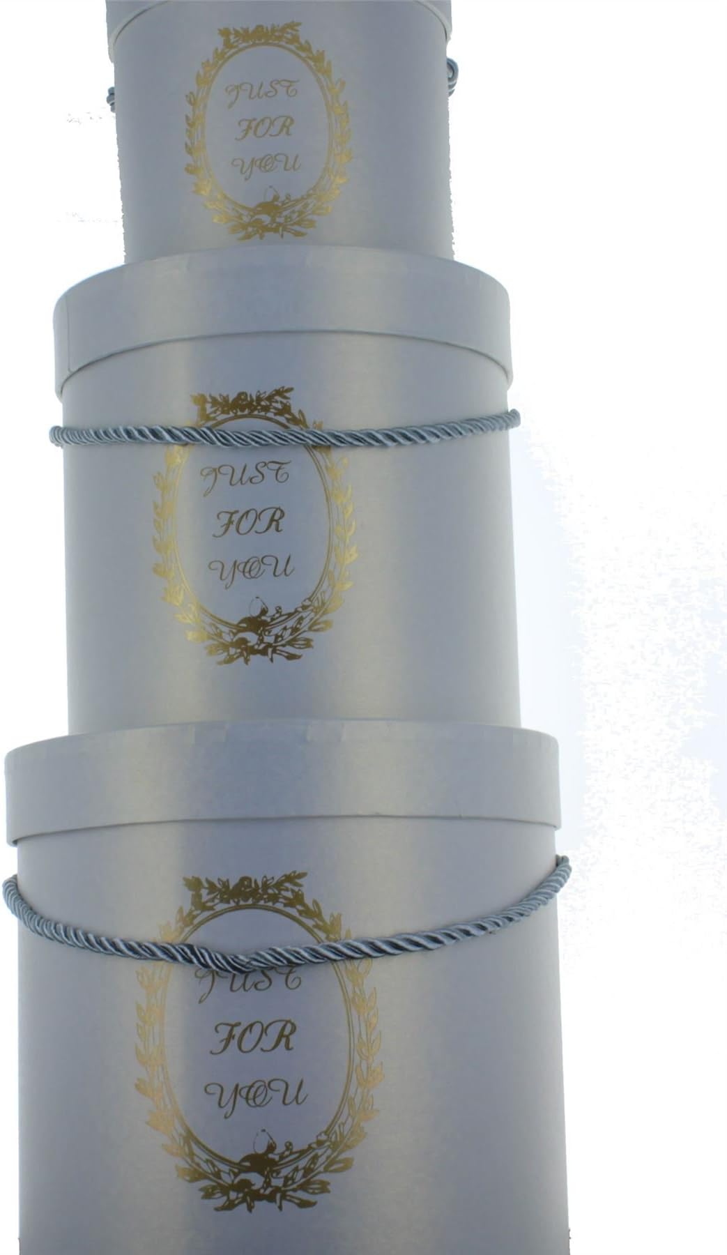 3 Florist Flower Hat Boxes White (4522)