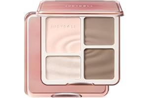 JUDYDOLL Highlight & Contour Palette, All-in-One Matte Highlighter Contour Compact, stocking stuffers, Blendable Face Makeup for Cool and Olive Skin Tone, Stocking Stuffers (01 Wave Shadow Palette)