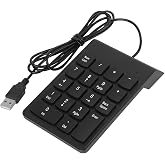 cimetech Wired Number Keypad, 18 Key USB Numeric Pad | Office Accounting, Portable, Mini, for Laptop PC Computer Desktop Surface Pro Notebook