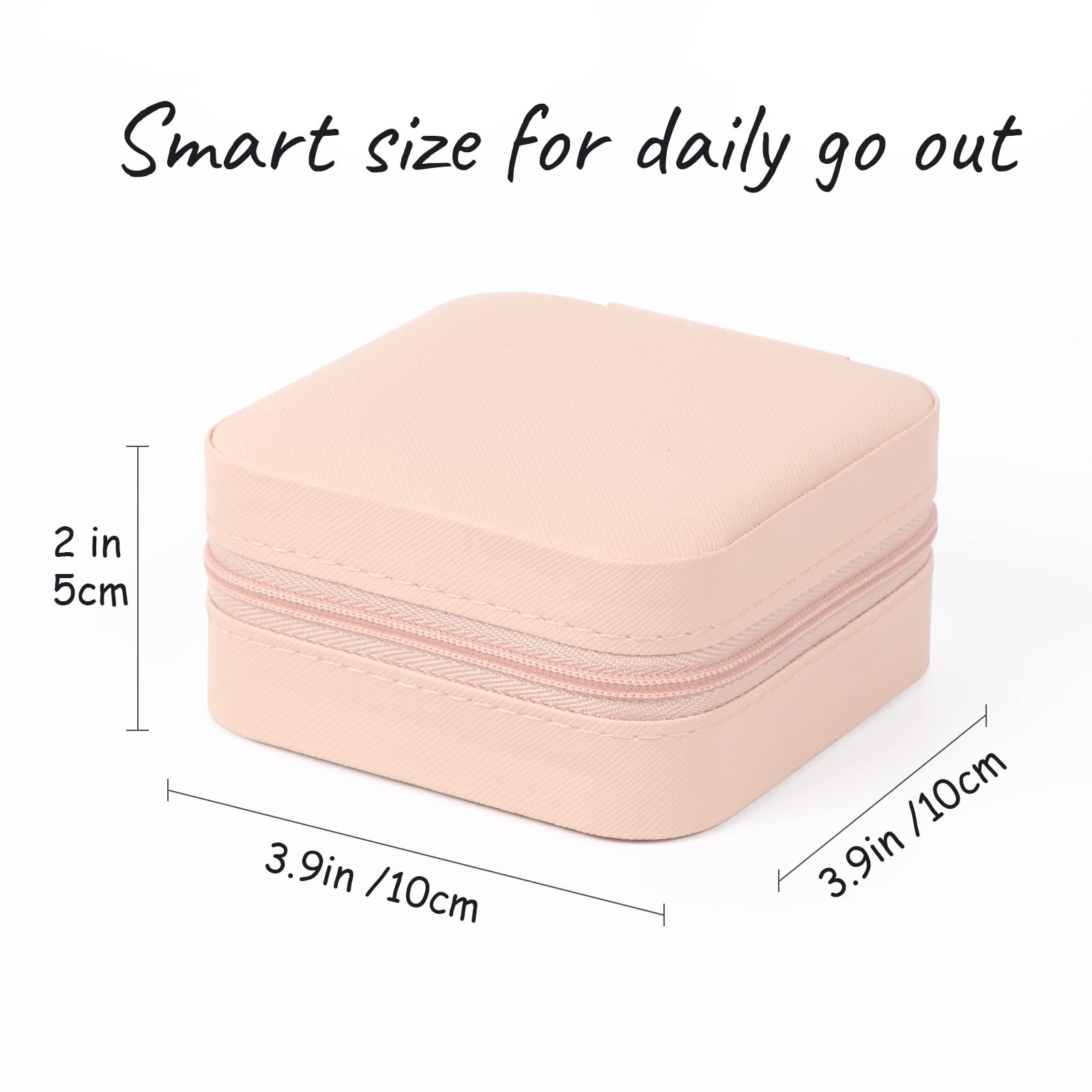 MFXIP MFXIP Travel Jewelry Case Small Jewelry Box Jewelry Organizer Storage Case Portable PU Leather Mini Jewelry Travel Case for Girls Womens Earring, Necklace, Rings,Bracelets