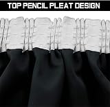 Aspire Homeware Blackout Curtains 46x54 Pencil Pleat Pair Thermal Insulated view 3