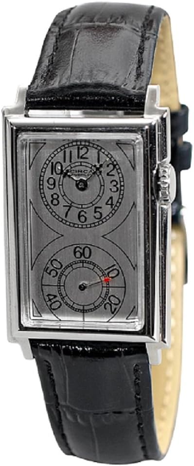 Circa Timepiece 1940s Doctors Watch Unisex Silvertone Black Band CT131T