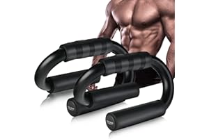 KitchLife AIR-ONE SPORTS Push Up Bars, Extra Thick Non Slip Foam Grip, Unique Sturdy Structure push up stands, Perfect Strength Training Home Gym Push up Handles for Floor