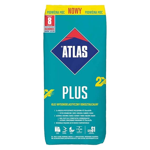 Fliesenkleber Flexkleber Polymerverstärkt innen aussen Bodenheizung C2TE S1 ATLAS Plus 25Kg