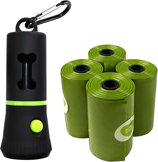 poop bag dispenser with flashlight