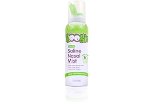 Boogie Baby Saline Nasal Spray Mist, Allergy Relief, Nasal Decongestant, Made with Saline, Unscented, 3.1 Ounce